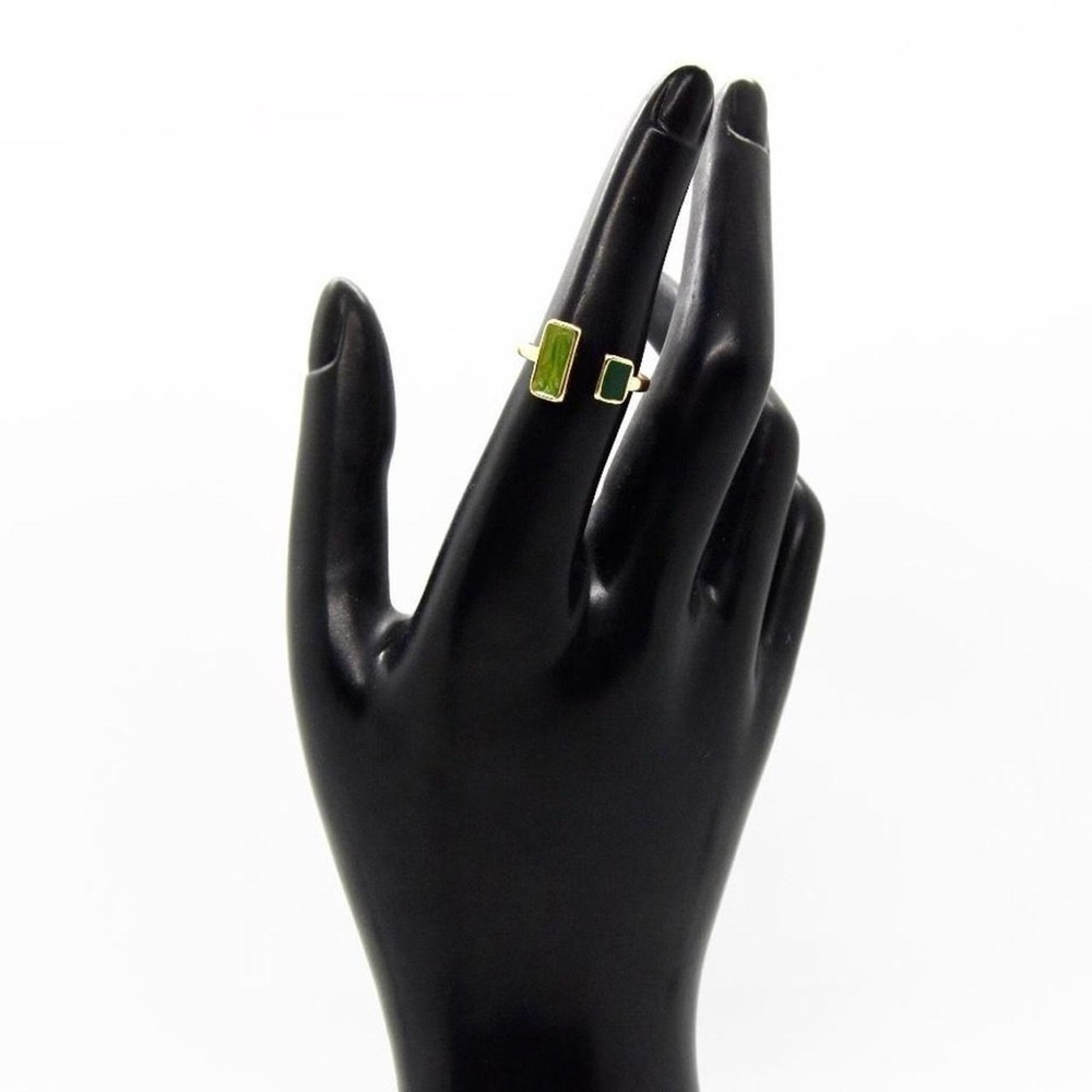 Green Geometric Ring - Picture 4 of 4